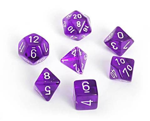 D&D Plastic Dice: Purple