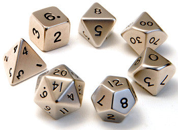 D&D Metallic Dice: Silver